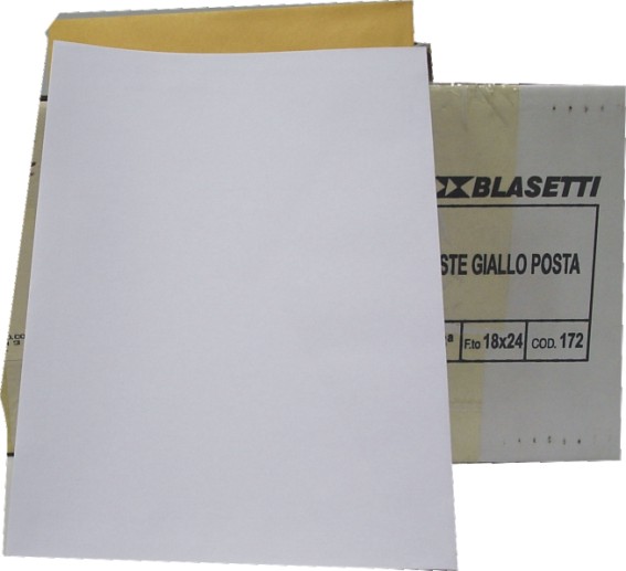 Busta 18x24 bianca e giallo posta Busta 18x24 bianca e giallo posta